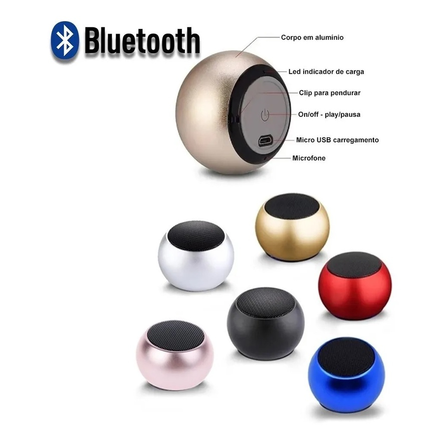 Mini Portable Wireless Speaker M3 Metal Stereo Loudspeaker with Mic Subwoofer MP3 Music Player